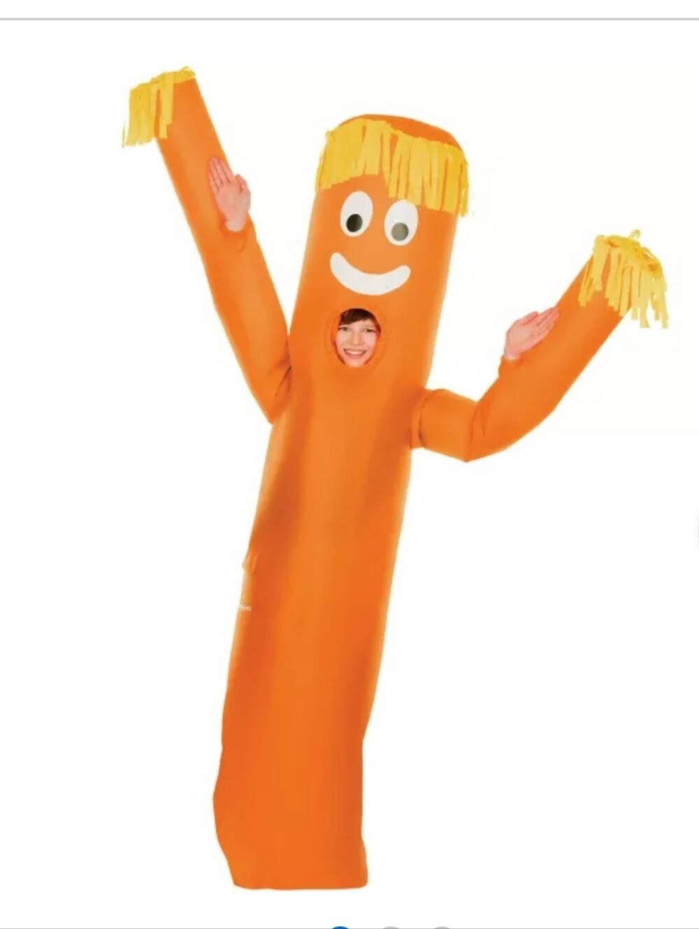 Orange Inflatable Tube Man Kids Costume - Fun Wacky Outfit